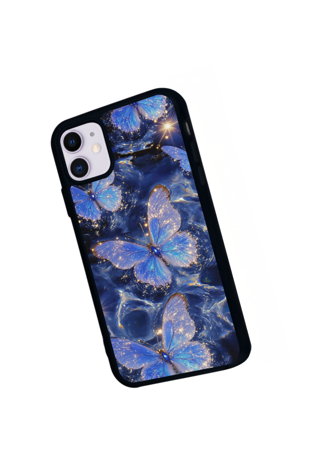 iPhone 11 Uyumlu Kelebek Tasarımlı Glossy Premium Kılıf