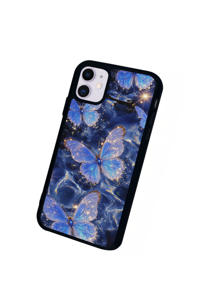 iPhone 11 Uyumlu Kelebek Tasarımlı Glossy Premium Kılıf