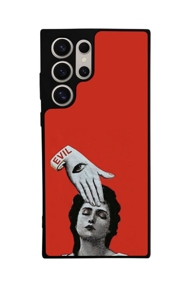 Samsung Galaxy S23 Ultra Uyumlu Kirmizi Tasarımlı Glossy Premium Kılıf