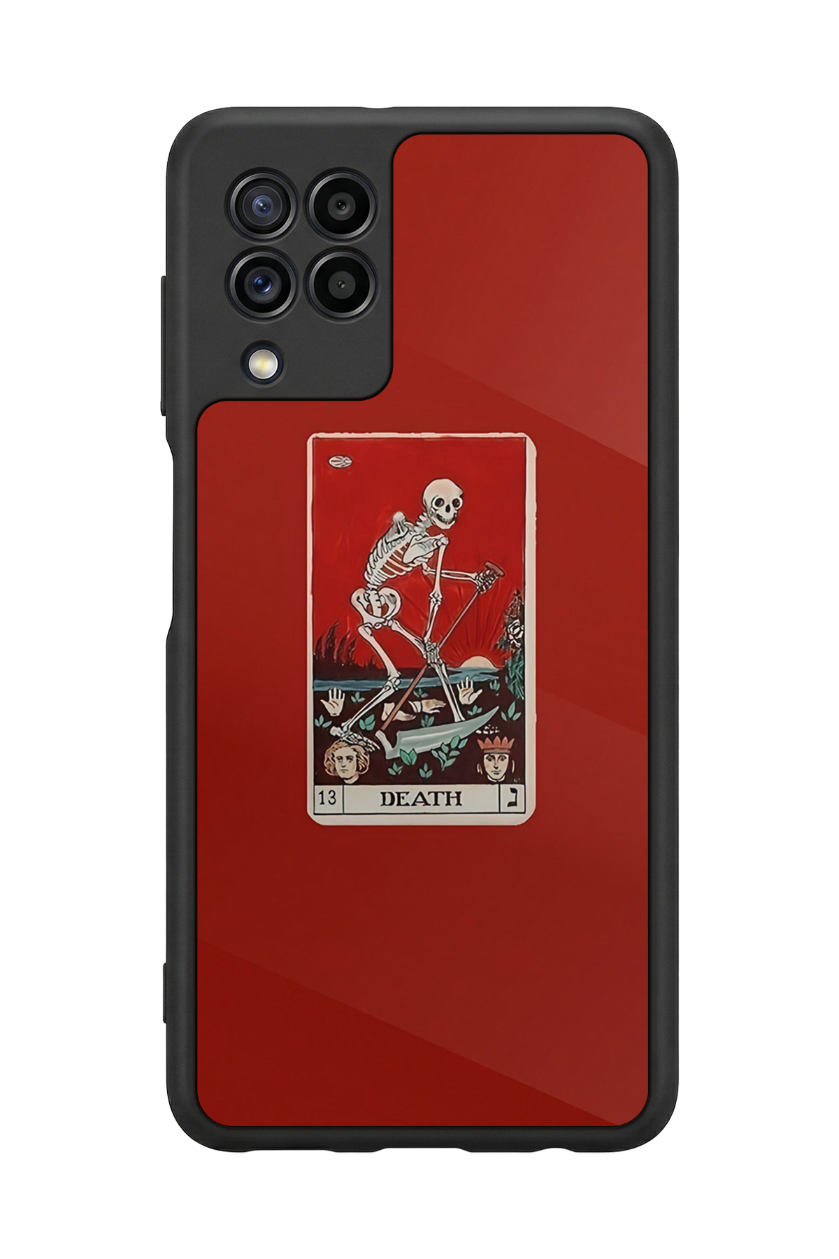Samsung Galaxy M22 Uyumlu Kirmizi Tasarımlı Glossy Premium Kılıf