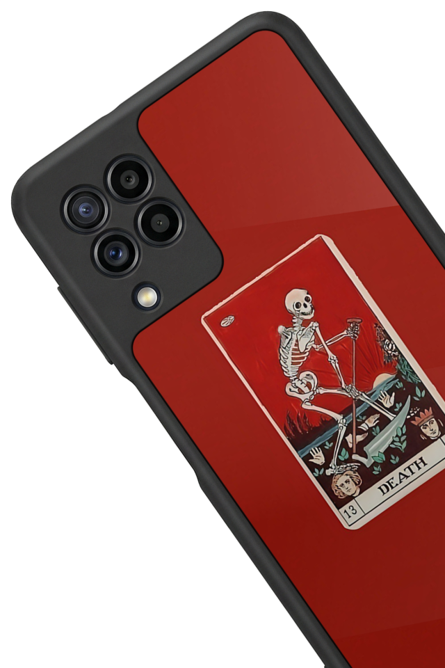 Samsung Galaxy M22 Uyumlu Kirmizi Tasarımlı Glossy Premium Kılıf