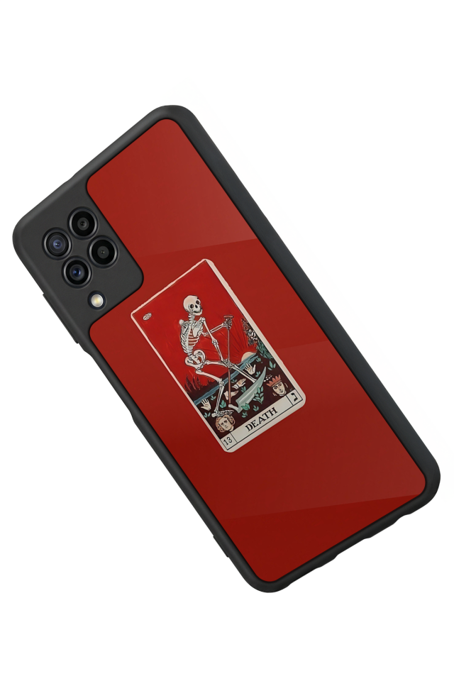 Samsung Galaxy M22 Uyumlu Kirmizi Tasarımlı Glossy Premium Kılıf