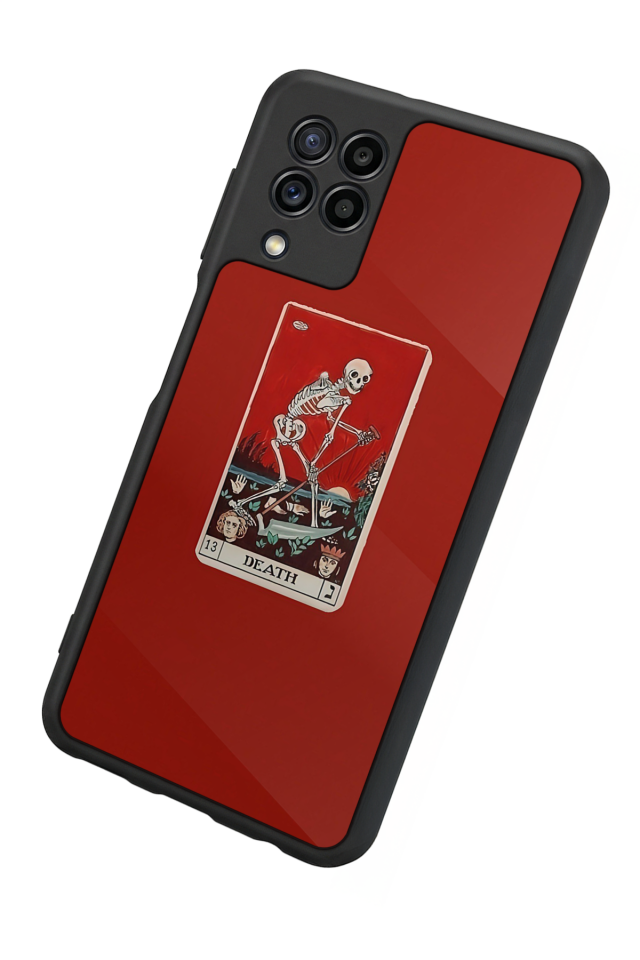 Samsung Galaxy M22 Uyumlu Kirmizi Tasarımlı Glossy Premium Kılıf