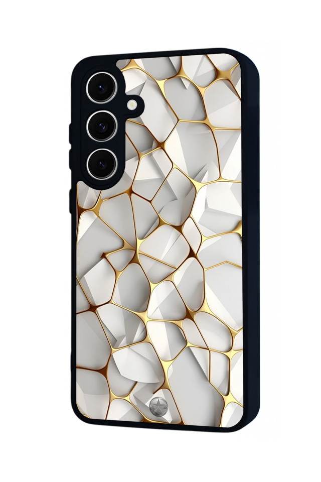 Samsung Galaxy S24 FE Uyumlu Mermer Marble Tasarımlı Glossy Premium Kılıf
