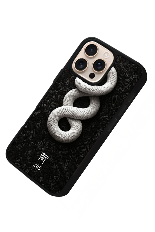 iPhone 15 Pro Uyumlu Yılan Tasarımlı Glossy Premium Kılıf