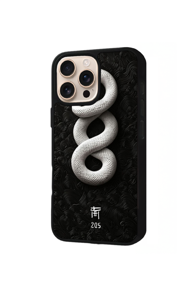 iPhone 15 Pro Uyumlu Yılan Tasarımlı Glossy Premium Kılıf