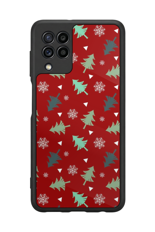 Samsung Galaxy M32 Uyumlu Yilbasi Christmas Tasarımlı Glossy Premium Kılıf