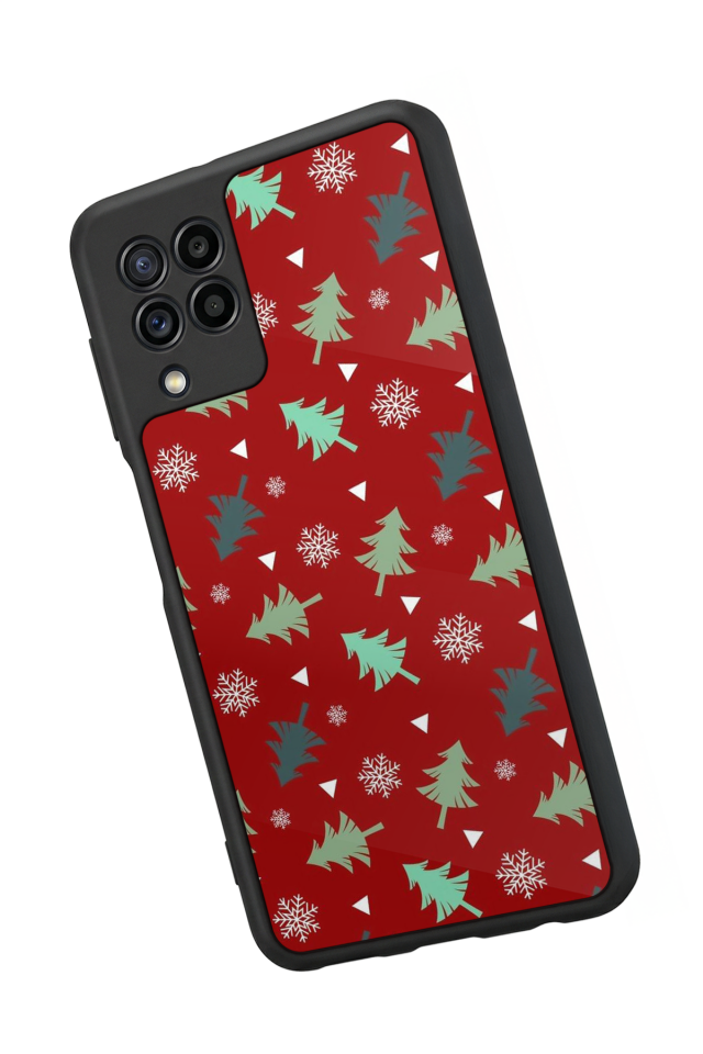 Samsung Galaxy M32 Uyumlu Yilbasi Christmas Tasarımlı Glossy Premium Kılıf