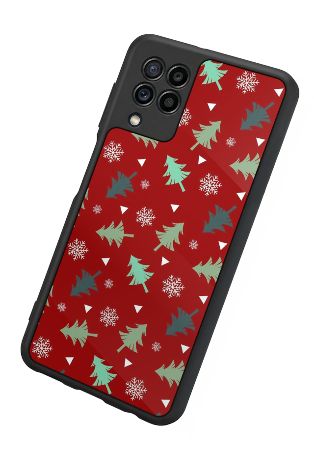Samsung Galaxy M32 Uyumlu Yilbasi Christmas Tasarımlı Glossy Premium Kılıf