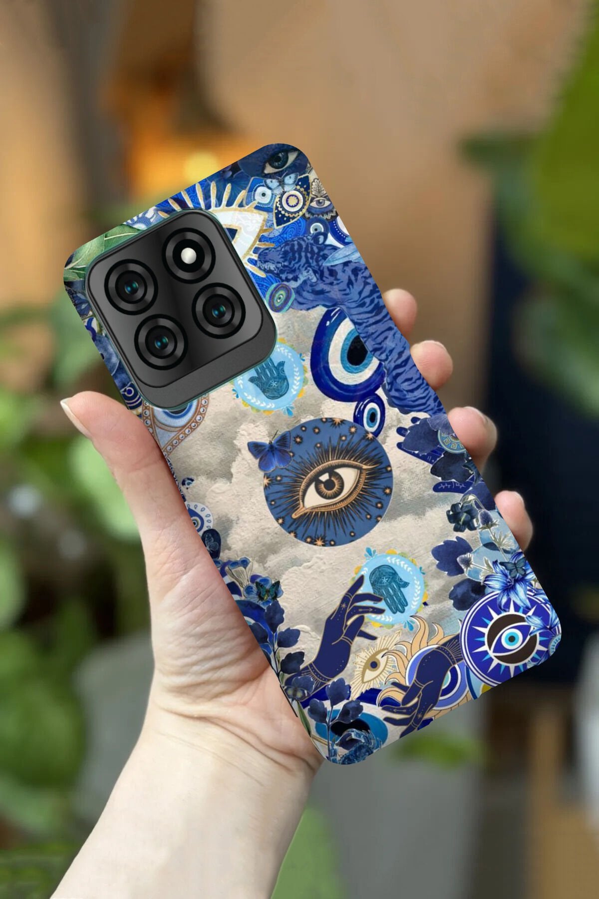 Reeder S71 Uyumlu Kamera Korumalı Nazar Boncuğu Desenli HD Baskılı Silikon Kılıf