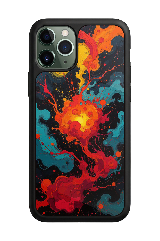 iPhone 11 Pro Max Uyumlu Abstract Tasarımlı Glossy Premium Kılıf