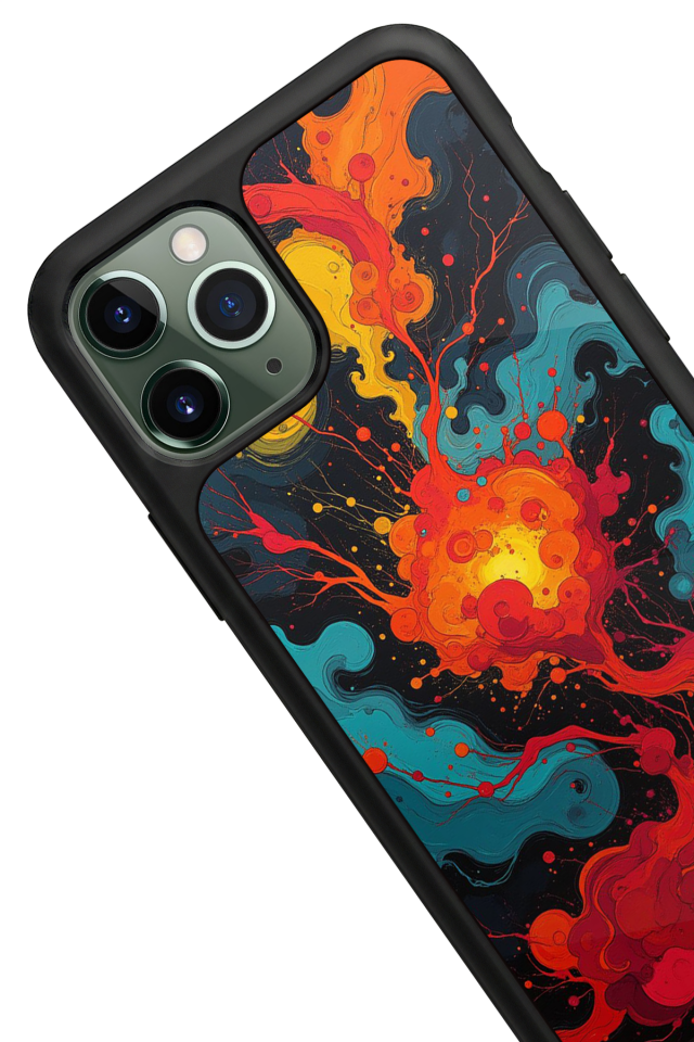 iPhone 11 Pro Max Uyumlu Abstract Tasarımlı Glossy Premium Kılıf