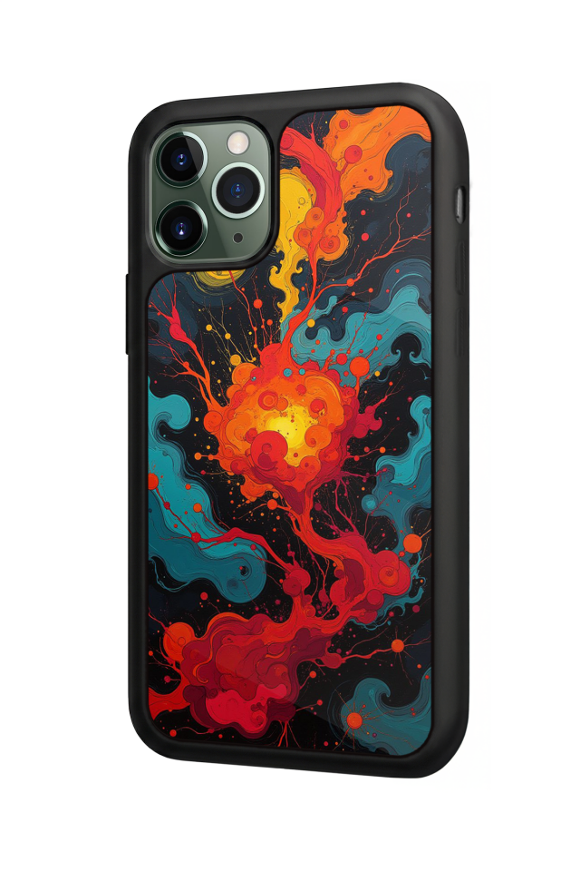 iPhone 11 Pro Max Uyumlu Abstract Tasarımlı Glossy Premium Kılıf