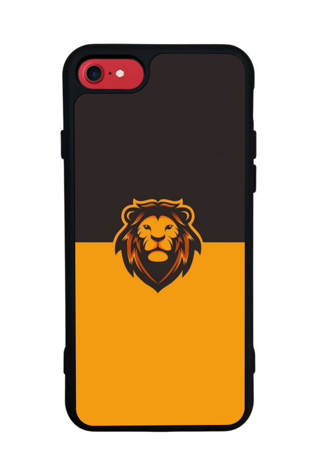 iPhone SE Uyumlu Aslan Tasarımlı Glossy Premium Kılıf