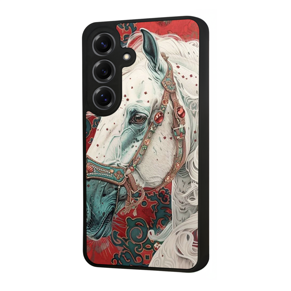 Samsung Galaxy S25 Uyumlu At Horse Tasarımlı Glossy Premium Kılıf