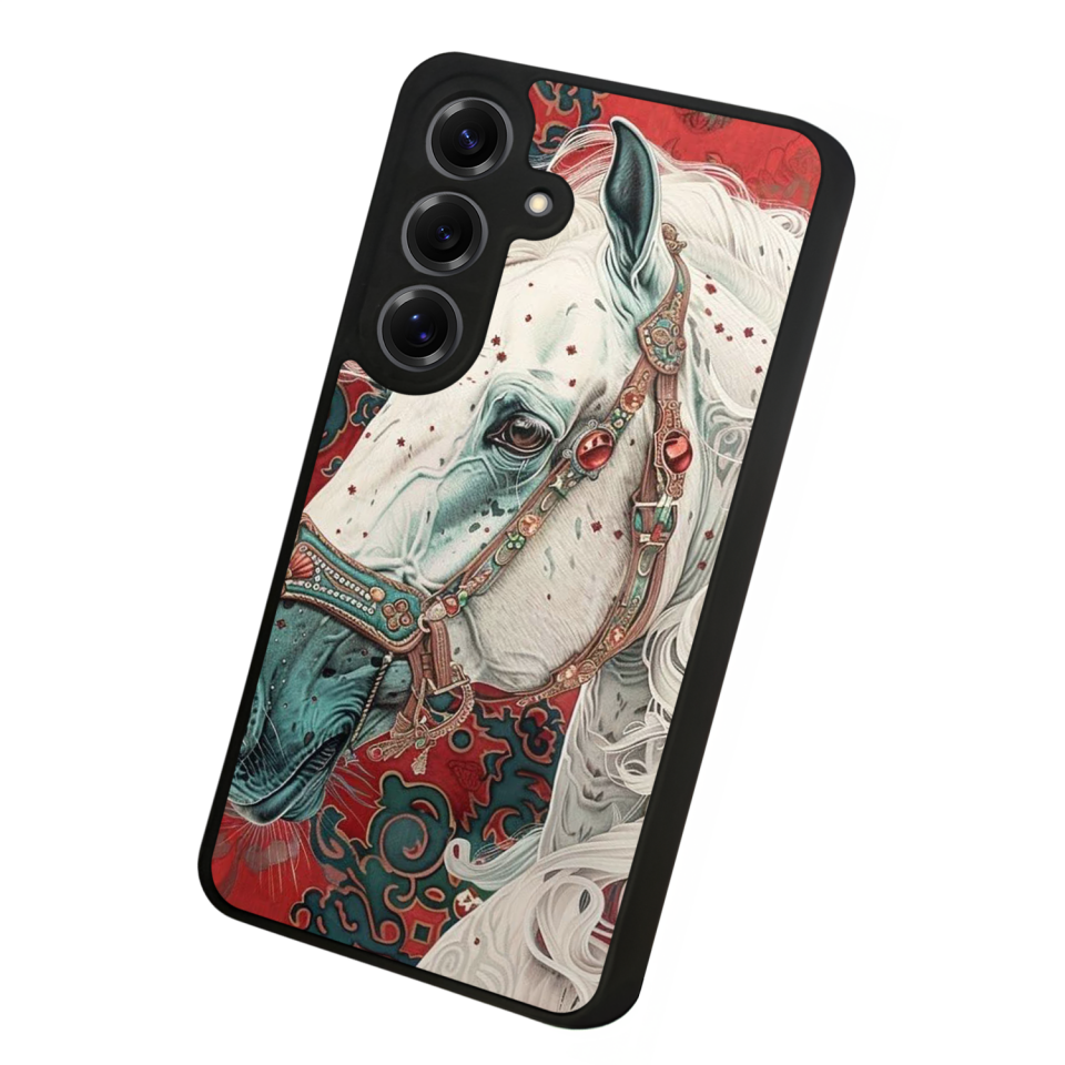 Samsung Galaxy S25 Uyumlu At Horse Tasarımlı Glossy Premium Kılıf