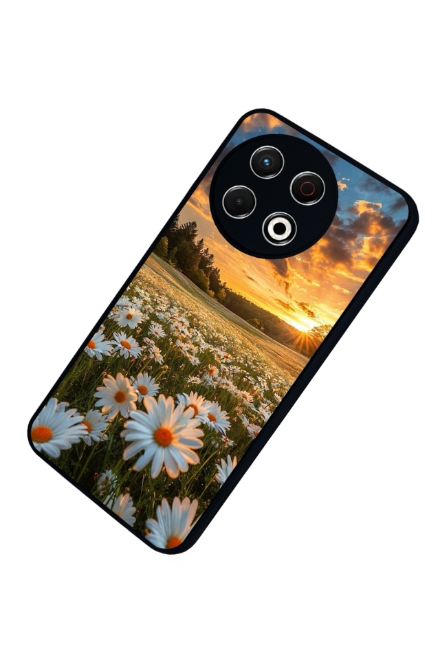 Tecno Spark 30 Pro Uyumlu Cicek Tasarımlı Glossy Premium Kılıf