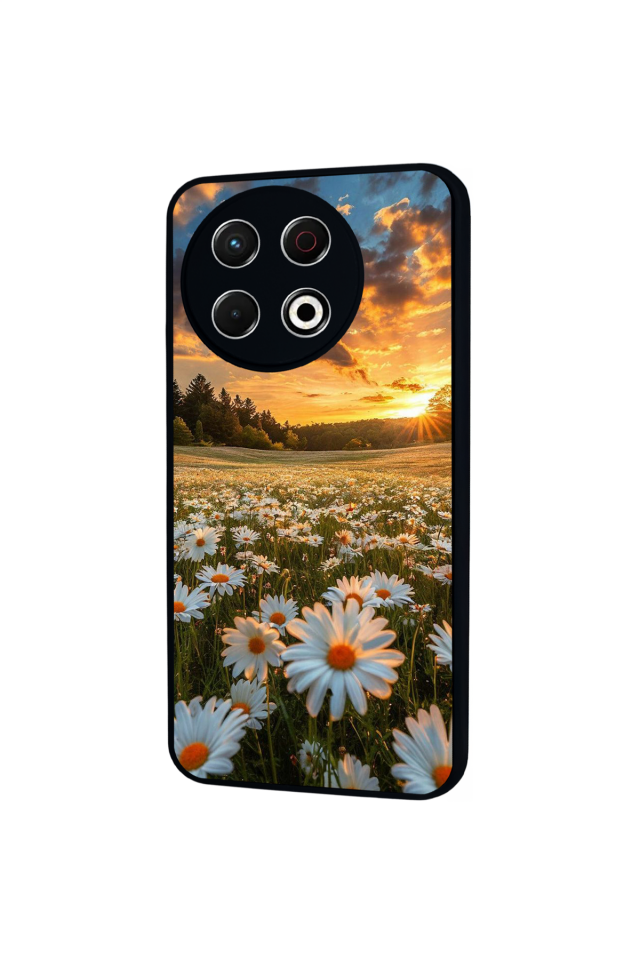 Tecno Spark 30 Pro Uyumlu Cicek Tasarımlı Glossy Premium Kılıf