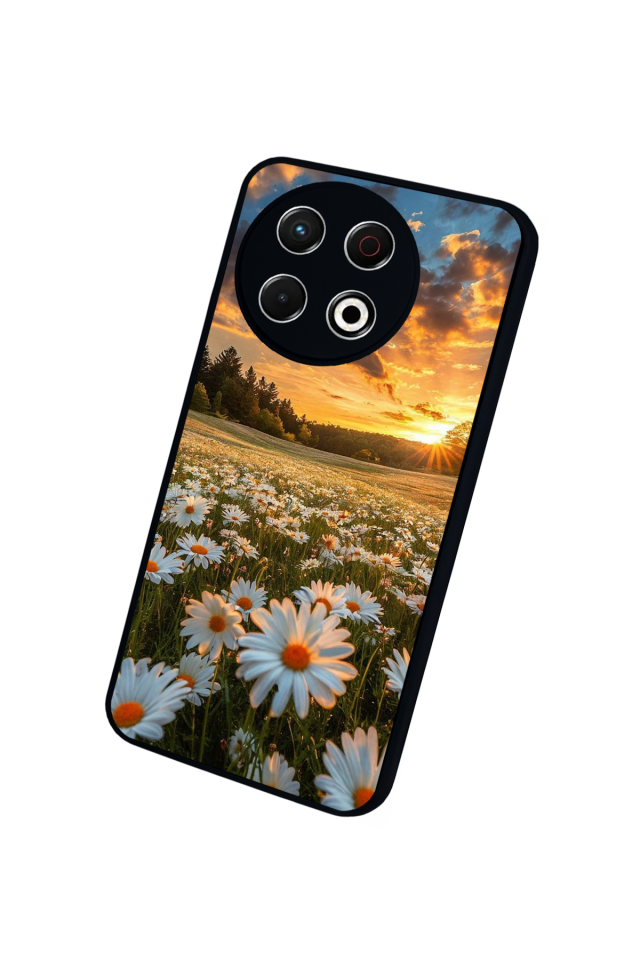 Tecno Spark 30 Pro Uyumlu Cicek Tasarımlı Glossy Premium Kılıf