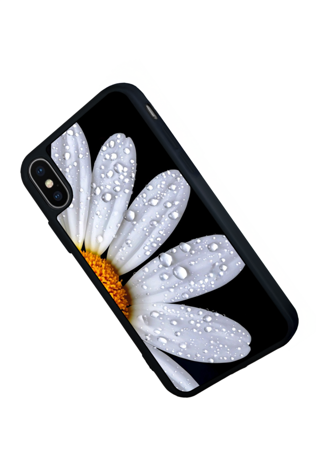 iPhone X/ XS Uyumlu Cicek Tasarımlı Glossy Premium Kılıf