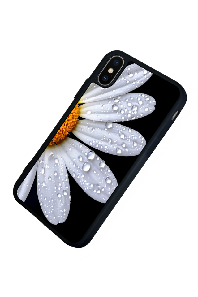 iPhone X/ XS Uyumlu Cicek Tasarımlı Glossy Premium Kılıf
