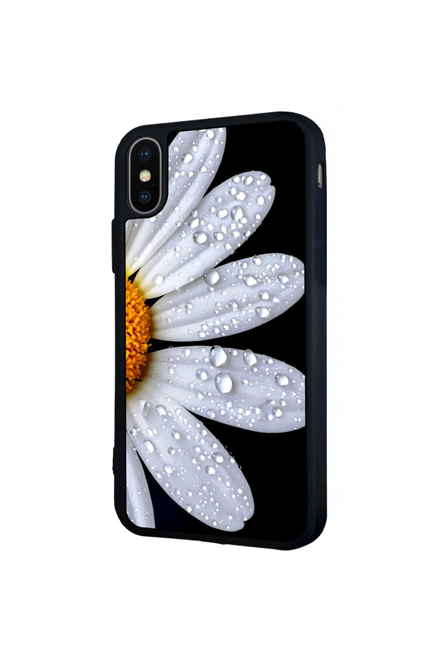 iPhone X/ XS Uyumlu Cicek Tasarımlı Glossy Premium Kılıf