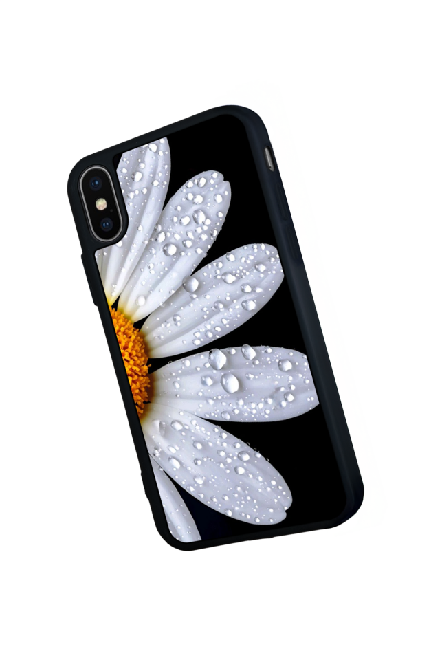 iPhone X/ XS Uyumlu Cicek Tasarımlı Glossy Premium Kılıf