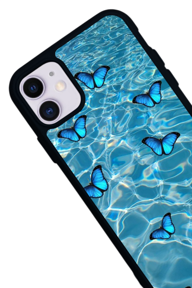 iPhone 11 Uyumlu Kelebek Tasarımlı Glossy Premium Kılıf