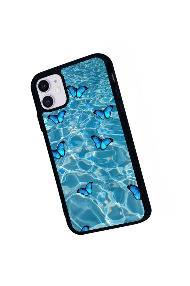 iPhone 11 Uyumlu Kelebek Tasarımlı Glossy Premium Kılıf