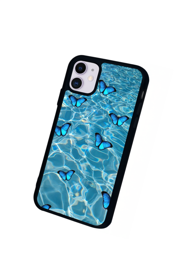 iPhone 11 Uyumlu Kelebek Tasarımlı Glossy Premium Kılıf