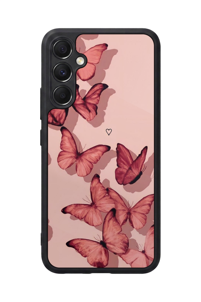 Samsung Galaxy M34 Uyumlu Kelebek Tasarımlı Glossy Premium Kılıf