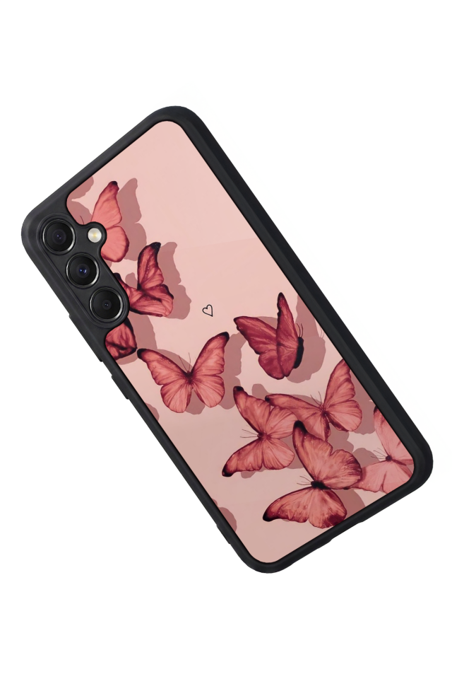 Samsung Galaxy M34 Uyumlu Kelebek Tasarımlı Glossy Premium Kılıf