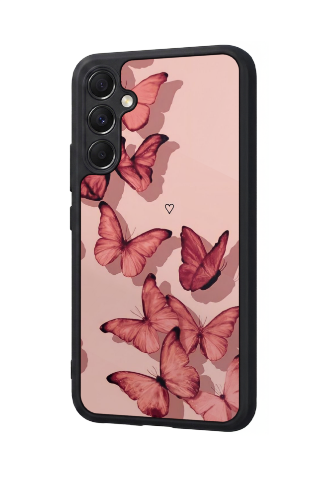 Samsung Galaxy M34 Uyumlu Kelebek Tasarımlı Glossy Premium Kılıf