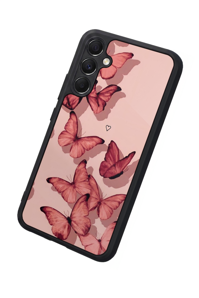 Samsung Galaxy M34 Uyumlu Kelebek Tasarımlı Glossy Premium Kılıf