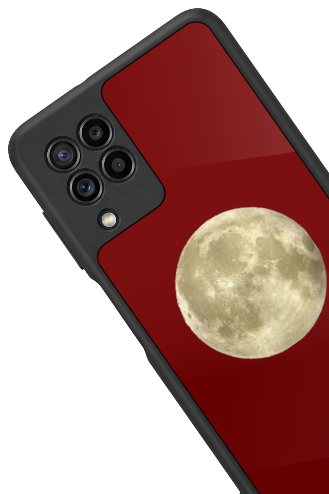 Samsung Galaxy M22 Uyumlu Kirmizi Tasarımlı Glossy Premium Kılıf