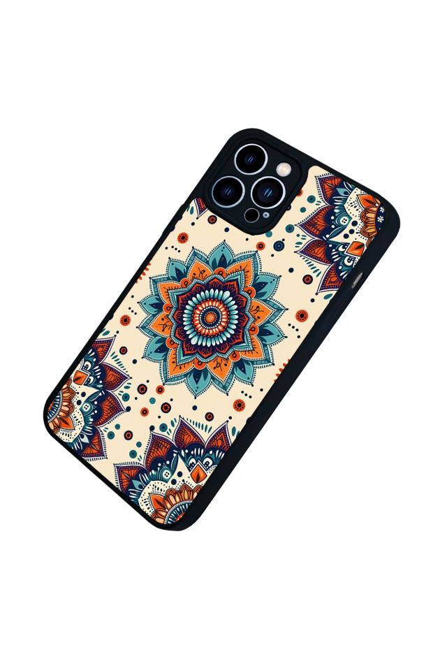 iPhone 12 Pro Max Uyumlu Mandaal Tasarımlı Glossy Premium Kılıf