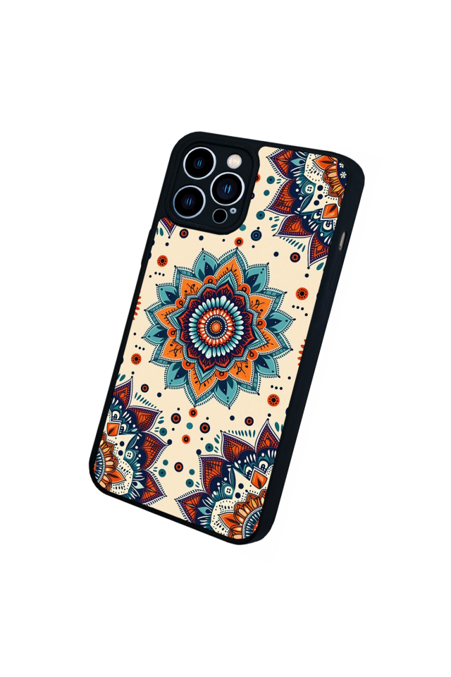 iPhone 12 Pro Max Uyumlu Mandaal Tasarımlı Glossy Premium Kılıf