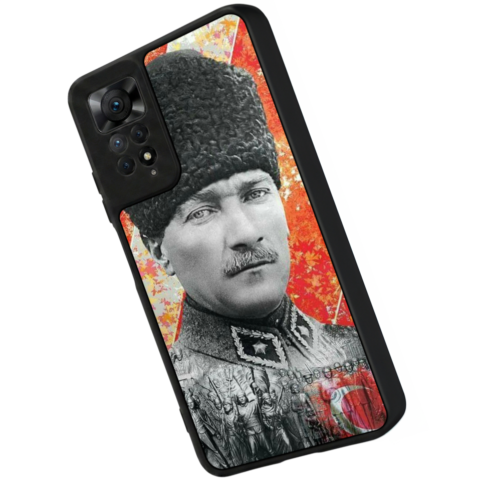 Xiaomi Redmi Note 12 Pro Uyumlu Mustafa Kemal Ataturk Tasarımlı Glossy Premium Kılıf