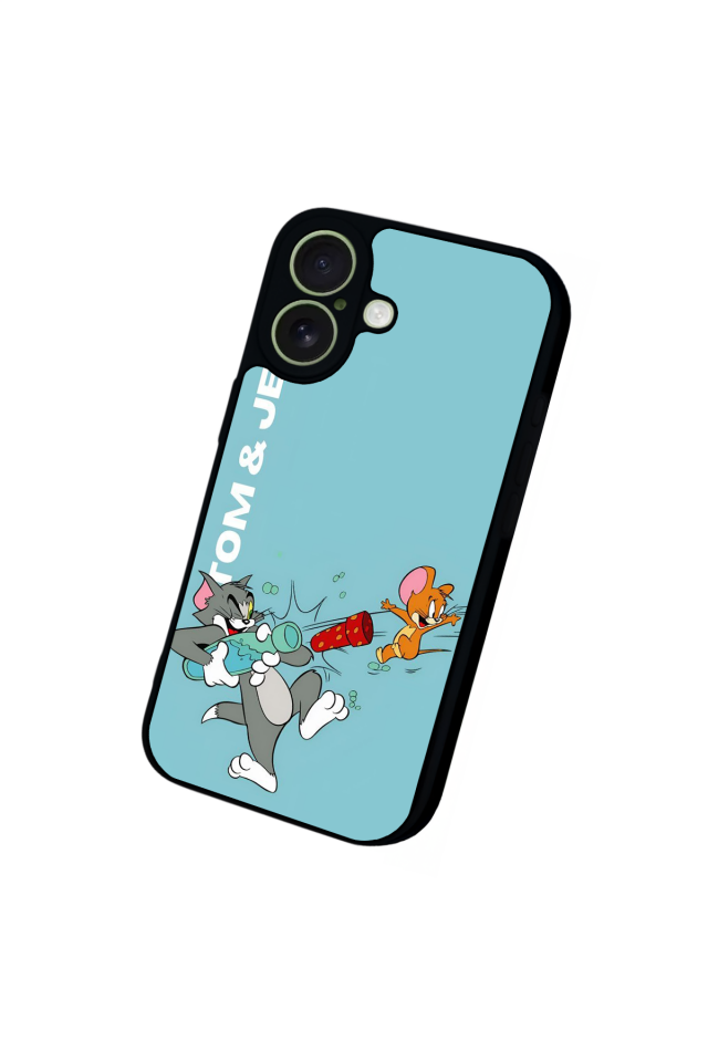 iPhone 17 Uyumlu Tom And Jerry Tasarımlı Glossy Premium Kılıf