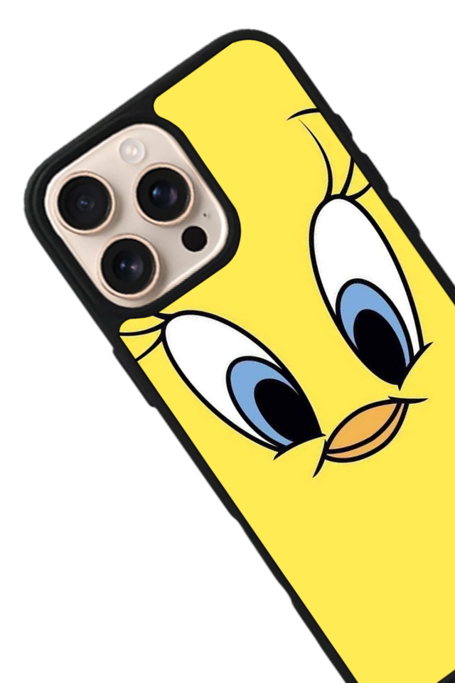 iPhone 15 Pro Max Uyumlu Tweety Tasarımlı Glossy Premium Kılıf