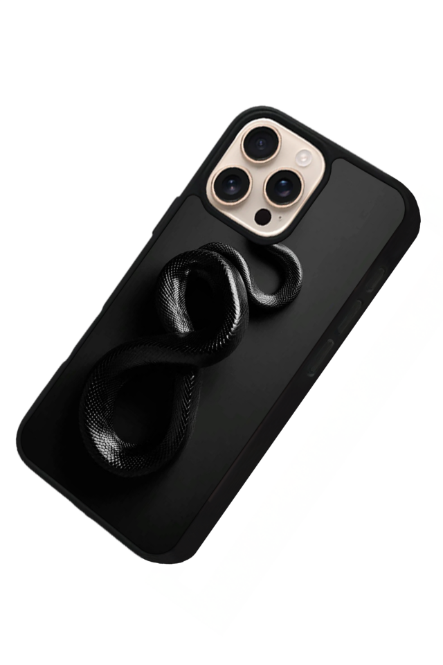 iPhone 15 Pro Uyumlu Yılan Tasarımlı Glossy Premium Kılıf