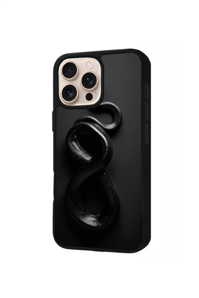 iPhone 15 Pro Uyumlu Yılan Tasarımlı Glossy Premium Kılıf