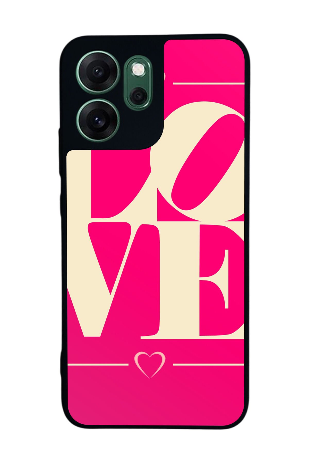 Oppo Reno 14F Uyumlu Love Tasarımlı Glossy Premium Kılıf