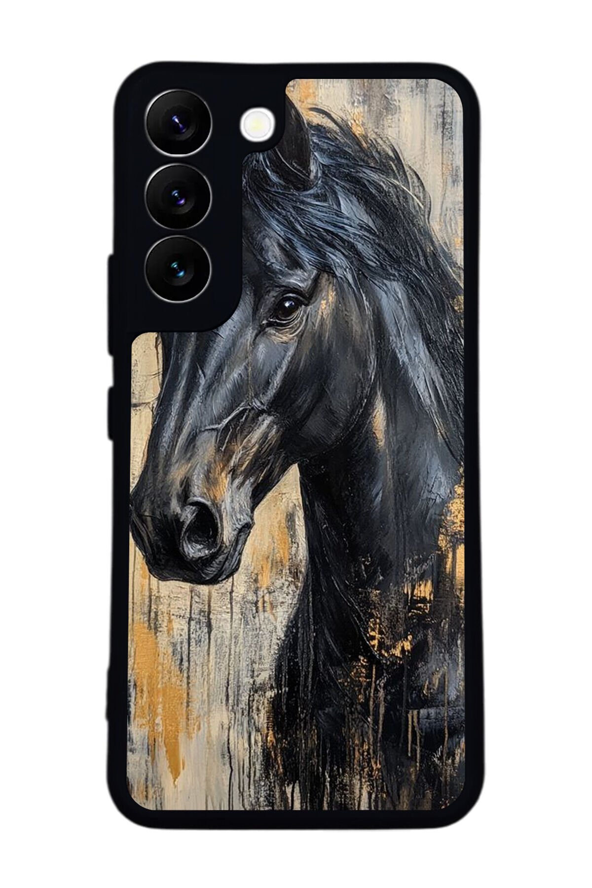 Samsung Galaxy S22 Uyumlu At Horse Tasarımlı Glossy Premium Kılıf