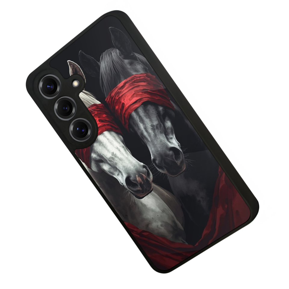 Samsung Galaxy S25 Uyumlu At Horse Tasarımlı Glossy Premium Kılıf