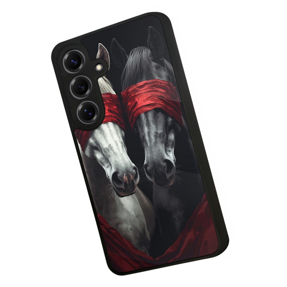 Samsung Galaxy S25 Uyumlu At Horse Tasarımlı Glossy Premium Kılıf