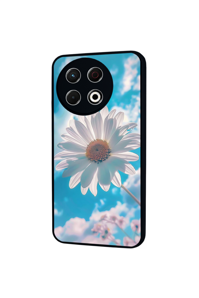 Tecno Spark 30 Pro Uyumlu Cicek Tasarımlı Glossy Premium Kılıf