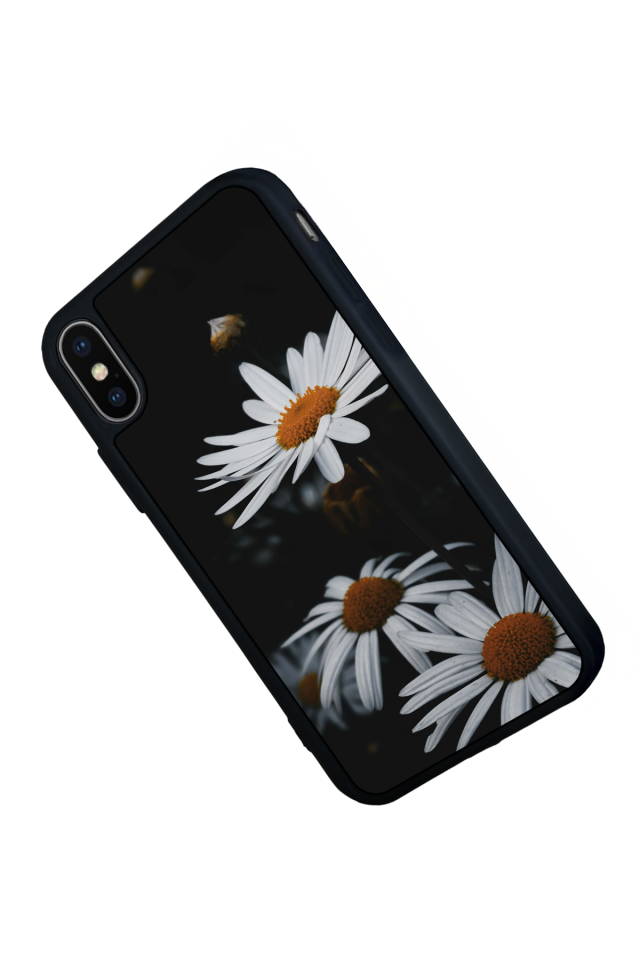iPhone X/ XS Uyumlu Cicek Tasarımlı Glossy Premium Kılıf