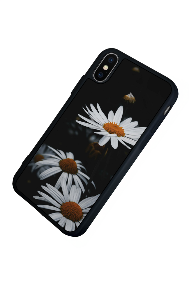 iPhone X/ XS Uyumlu Cicek Tasarımlı Glossy Premium Kılıf