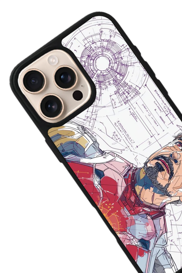 iPhone 15 Pro Uyumlu Iron Man ( Demir Adam ) Tasarımlı Glossy Premium Kılıf